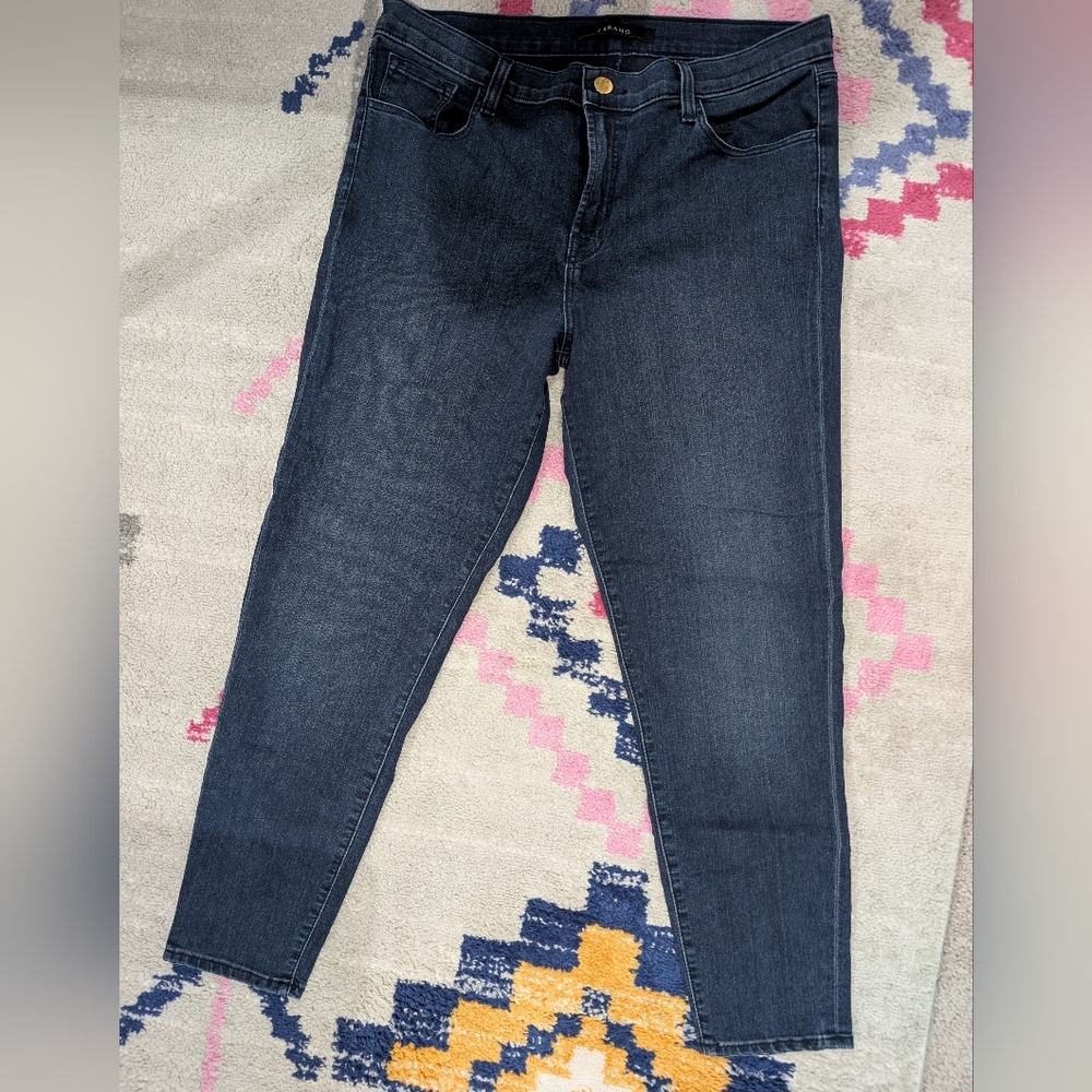 J Brand Mid Rise Capri Jeans - Dark Wash - Women's Size 31